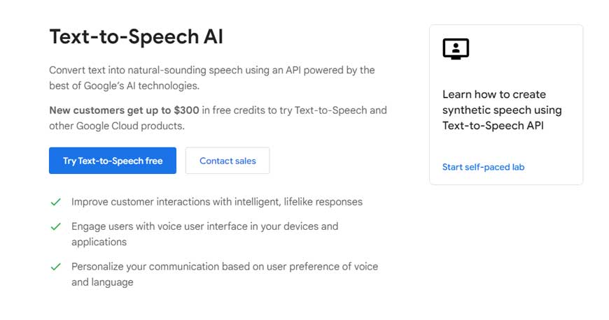 google text-to-speech