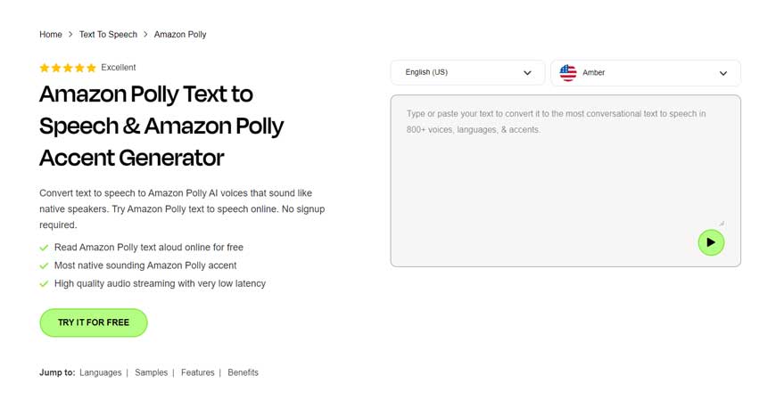 Amazon Polly Text to Speech