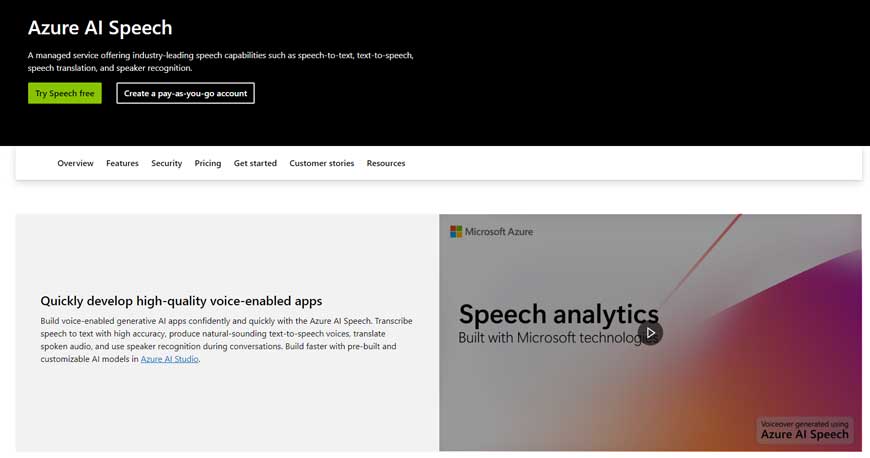  Microsoft Azure Speech Service